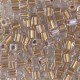 Miyuki square - cubes 4mm - Sparkle Metallic Gold Lined Crystal 234